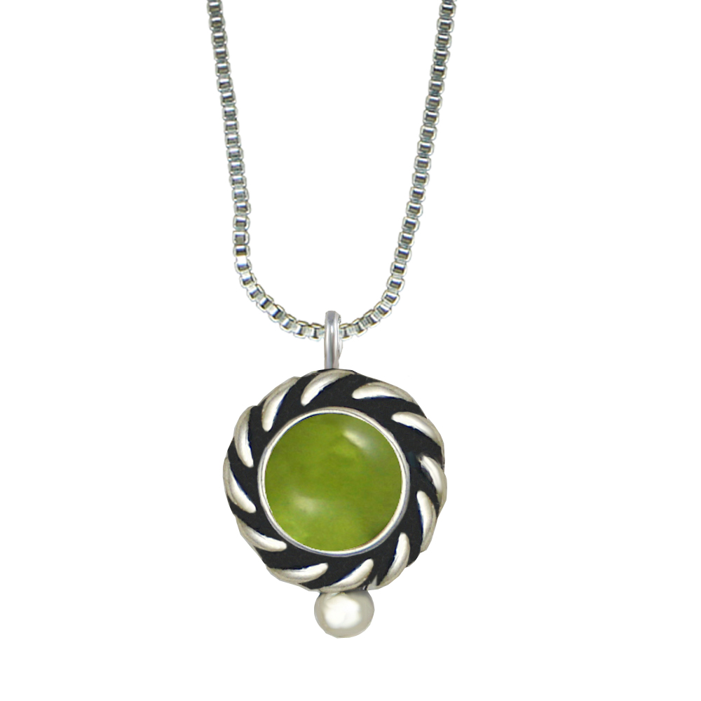 Sterling Silver Little Peridot Pendant Necklace